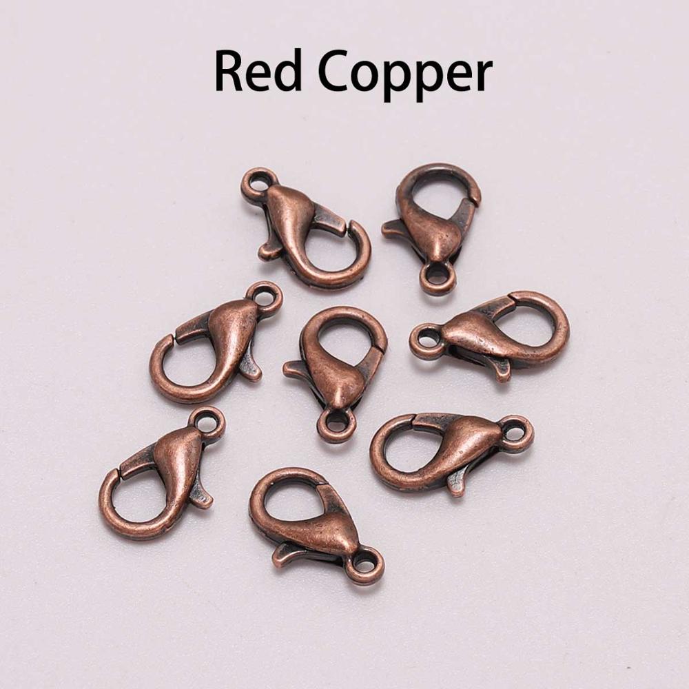 50pcs/lot Gold Lobster Clasp Hooks Connector For DIY Necklace Bracelet Chain Jewelry Making Findings Accessory Supplies