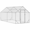 Chicken Coop Silver 400 X 170 X 177 Cm Galvanized Steel
