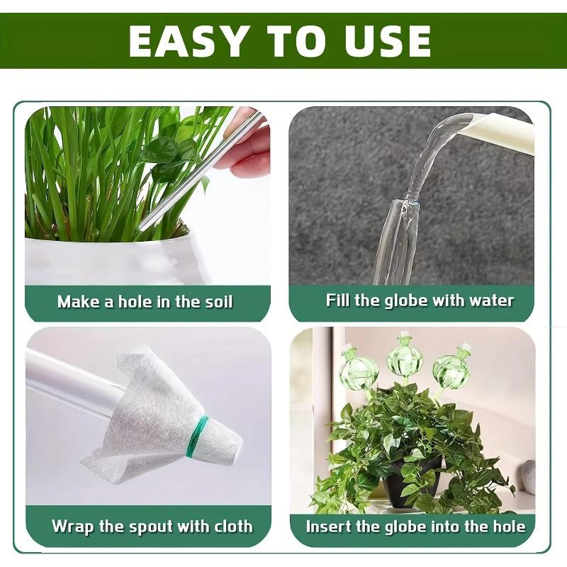 5 Automatic Watering Devices for Plants, Plastic Watering Balls with Automatic Watering Spikes, Cute Shaped Decorations