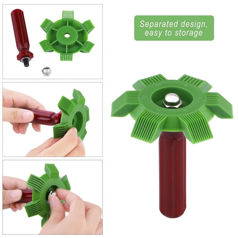 

A78E-6Pc Air Conditioner Fin Cleaner Set,FCR6 Fin Comb Condenser,Air Outlet Cleaner Evaporator Radiator Repair Clean Tool Set