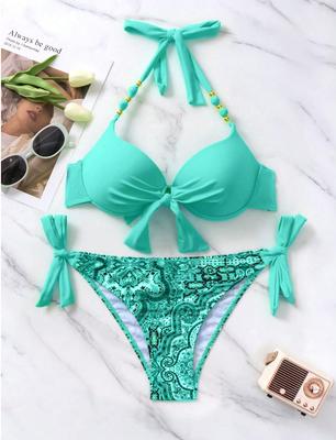 Sexy Push Up Bikini 2025 Women Swimsuit Two Piece Swimwear Female Thong Bikinis Set Swimming for Bathing Suits Brazilian Biquini