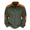 Men's Vintage Corduroy Casual Jacket - Stand Collar Zippered Colorblock Loose-Fit Baseball Jacket
