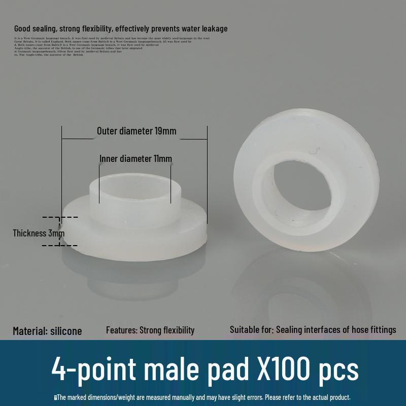4-Minute Water Heater Seal: Silicone and Rubber Gaskets for Shower, 6-Point Inlet Pipe, 1-Inch Water Meter
