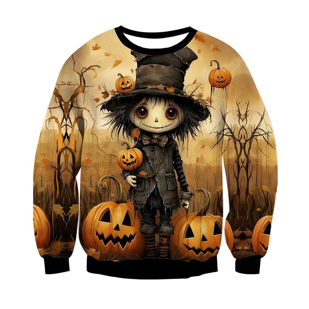 

Осенние толстовки с 3D-принтом в стиле хоррор на Хэллоуин, модные повседневные спортивные толстовки с длинным рукавом для мужчин 6XL