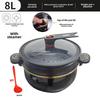 Nueva olla multifuncional de cerámica esmaltada para sopa: Olla de micropresión de gran capacidad para estofado y estofado para uso doméstico