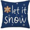 Merry Christmas and Let It Snow Christmas Pillowcases: Festive Decor for Your Home Sofas, Bedroom Pillow Covers, Holiday Gifts