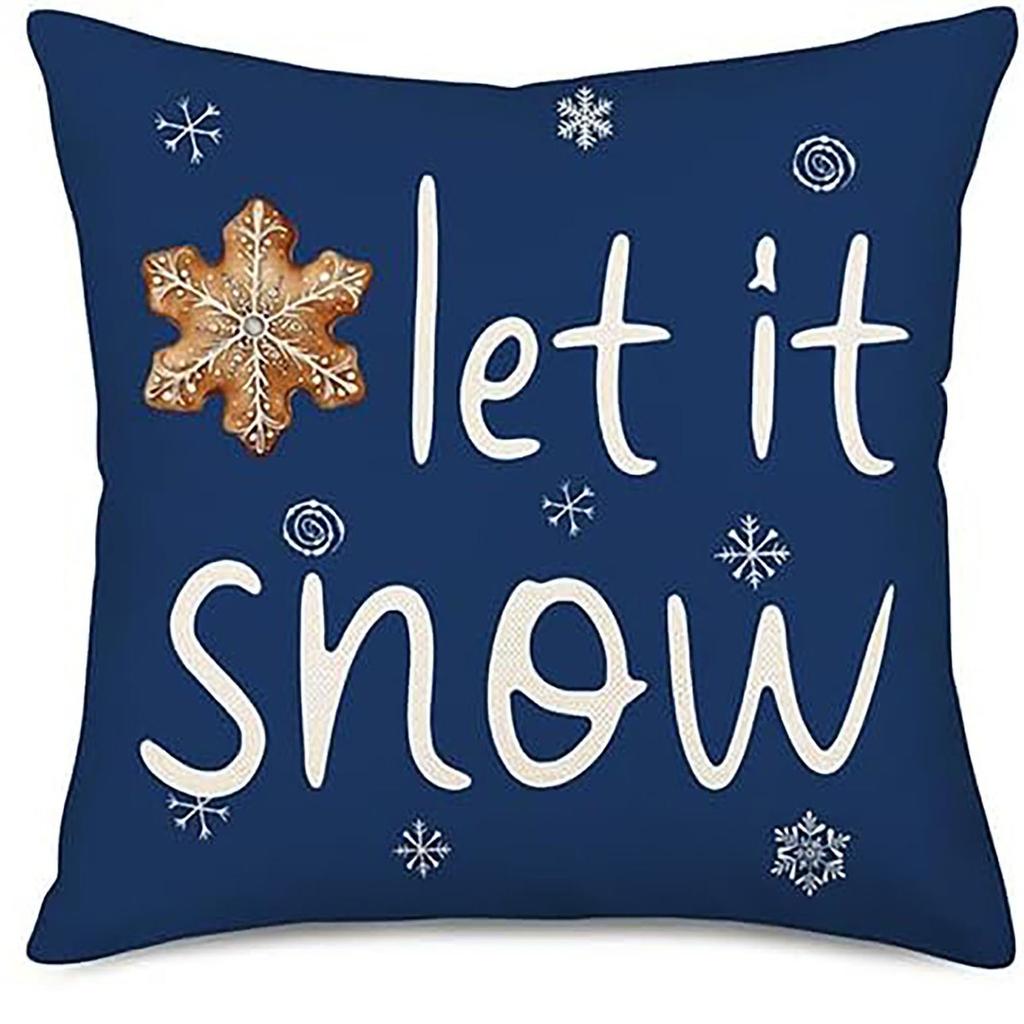 Merry Christmas and Let It Snow Christmas Pillowcases: Festive Decor for Your Home Sofas, Bedroom Pillow Covers, Holiday Gifts