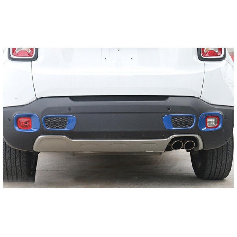 For Jeep Renegade 15-2023 Ocean Blue Rear Fog Light Eyelid Molding Trim 2PCS