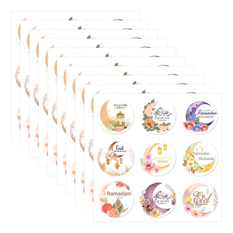 

Набор из 90 шт. Наклейки Eid Mubarak 40 мм Декоративные наклейки для упаковки, дневника, планировщика, упаковки, украшения вечеринки