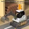 Press Gear Construction Vehicle Toy Realistic Kids Excavator Engineering Car Toy with Movable Digging Arm Toddlers Boys Educational Digger Truck
