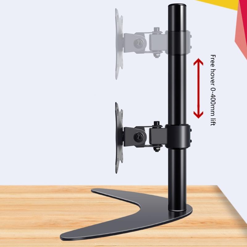 Height Adjustable Computer Monitors Stand for 14 To 27inch Displays with Vesa Base and Swivels