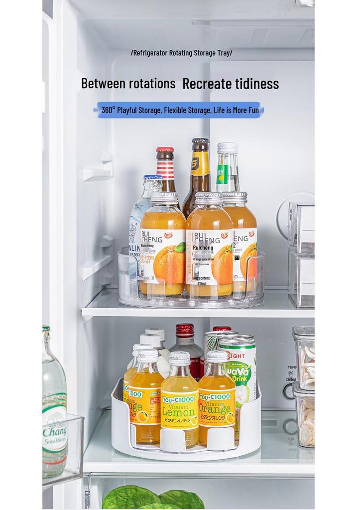 Multipurpose Rotating Kitchen Shelf: Beverage and Seasoning Storage Box