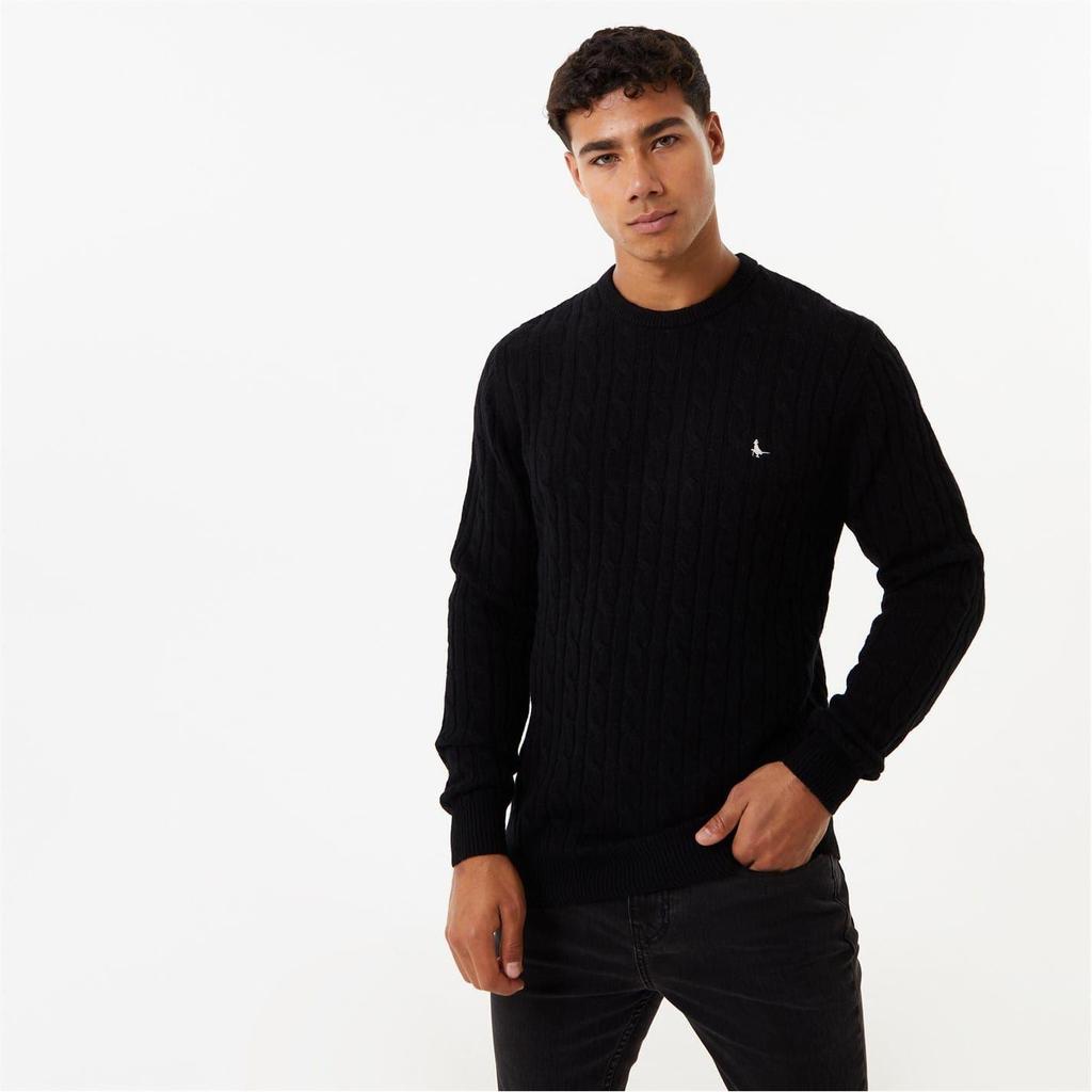 Jack Wills Herren Marlow Zopfmuster Merino-Wollpullover
