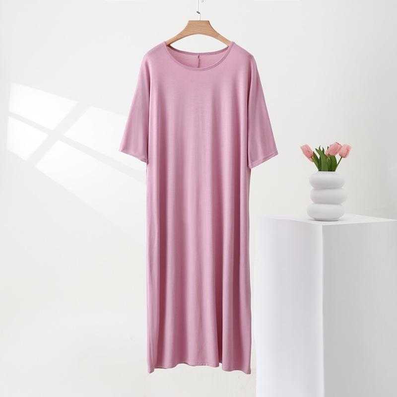 It Can Be Worn As A Loose, Large-sized Dress, A Round-neck Nightgown, A Loose Summer Dress for Women, and A Home Dress