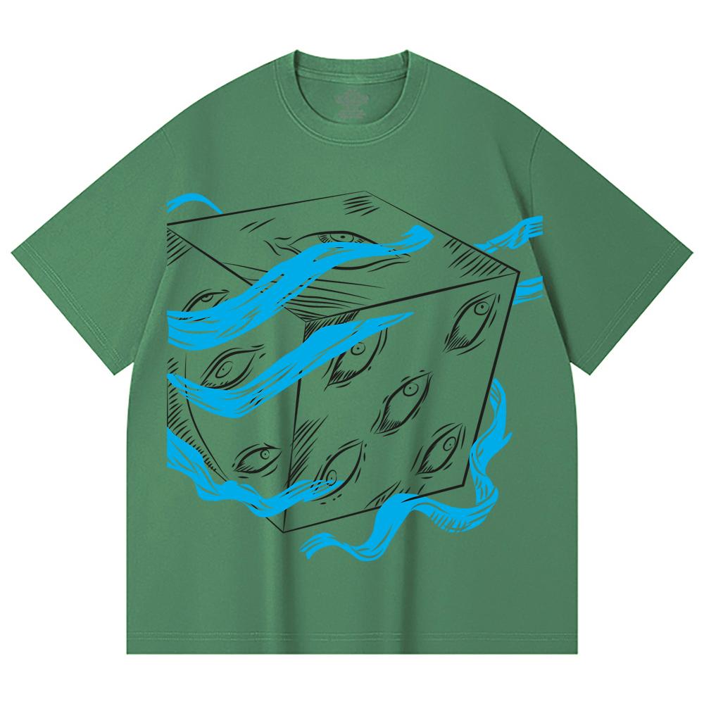 230 Gsm 100% Cotton Jujutsu Kaisen V59 Gojo Print Unisex Heavy Cotton T Shirt