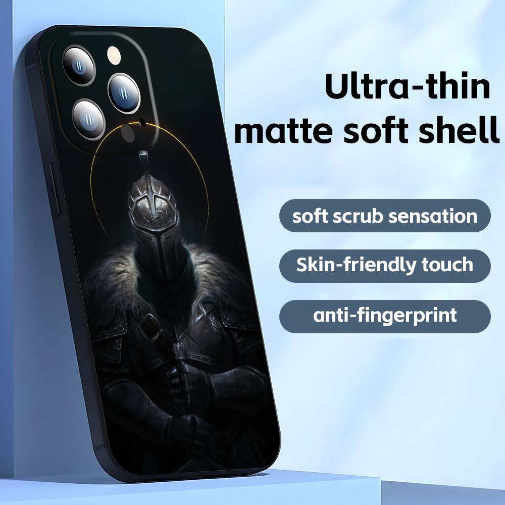 Classic game DARK SOULS Phone Case For iPhone17 16 16e 15 14 13 12 11 Plus Mini Pro Max Soft black Shockproof Cover