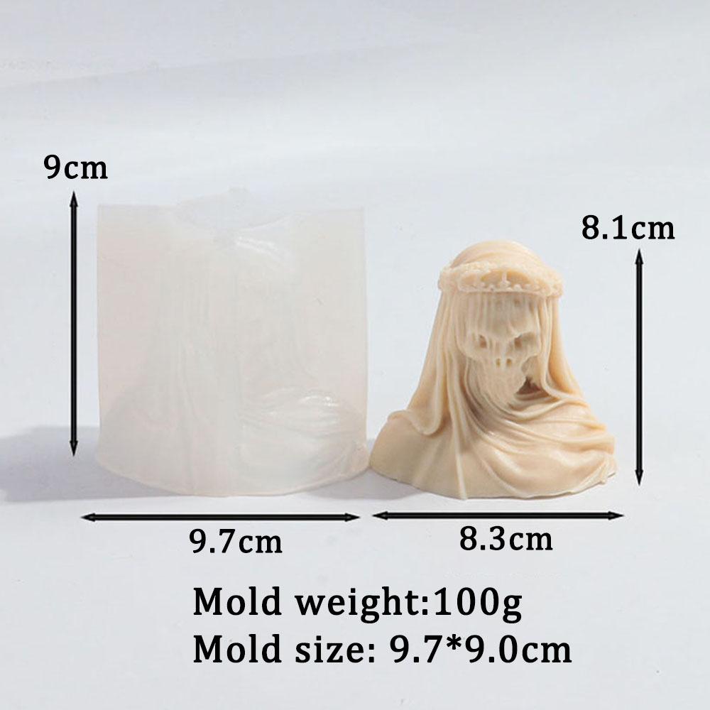 3D Halloween Skull Collection Candle Silicone Mold Handicraft Aromatherapy Candle Plaster Resin Mould Halloween Party Decoration