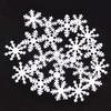 Mini Non-Woven Snowflake Christmas Decor with Silk Flower - No Back Adhesive