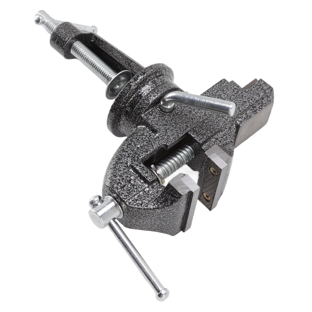 Bench Vise 360 Degree Rotating Cast Steel Small Clamp On Table Vise for Woodworking Jewelry Making