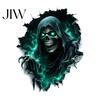 Removable Wall Art Halloween Theme Sticker, Horror Skull Decal, Waterproof Self-adhesive Haunted House Supplies Art, for Home Living Room Bedroom And