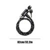Cable Lock For Bicycle Cut-Resistant Anti-Theft Steel Cable Bike Nylon Lock For Mountain Cycling Road Riding City Touring