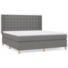 Maison Exclusive - Sommier à lattes de lit avec matelas Gris foncé 160x200cm Tissu