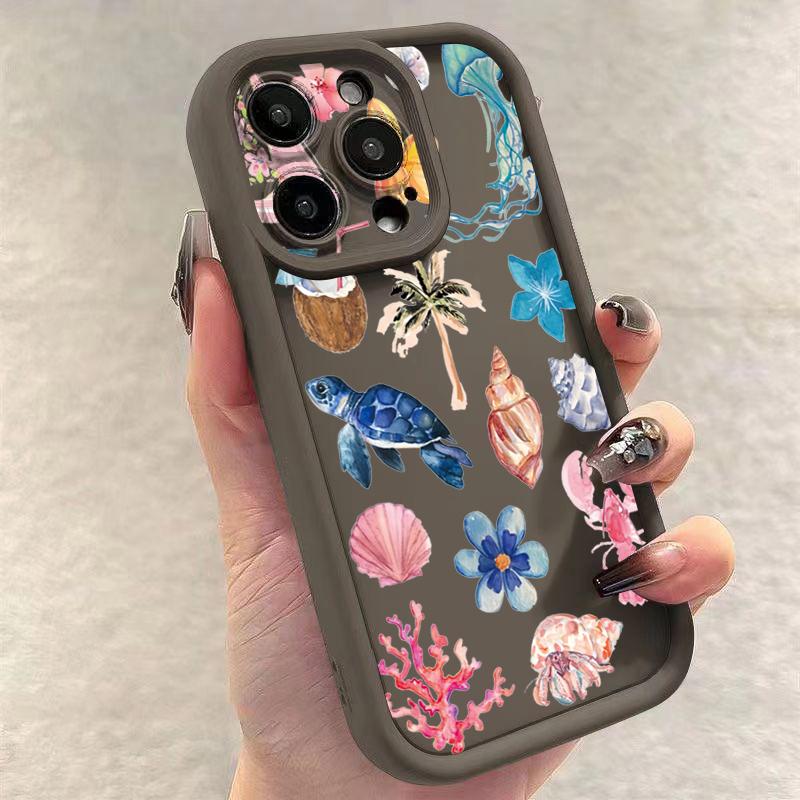

Чехол с принтом Черепаха, Лобстер, Кокос для Samsung Galaxy A56 A55 A54 A53 A52 A36 A25 A26 A35 A34 S25 S24 Ultra S23 FE S22 Plus Galaxy A14 5G