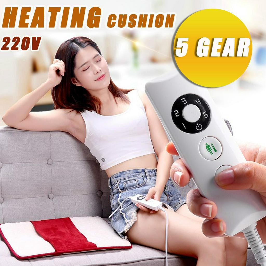 220V Electric Heated Pad Heat Mat Heating Blanket Warming Bed Carpet Feet Cushion Neck Back Shoulder Pain Relief Body