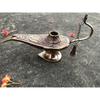 Antique Brass Aladin 6"Genie Oil Lamp Aladdin Chirag Incense Burner Vintage Gift
