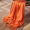 Women's Pashmina Scarf Shawls Soft Cashmere Feeling Headscarf Travel Office Winter  Warm Hijabs Solid Lady Wraps Female Bandana
