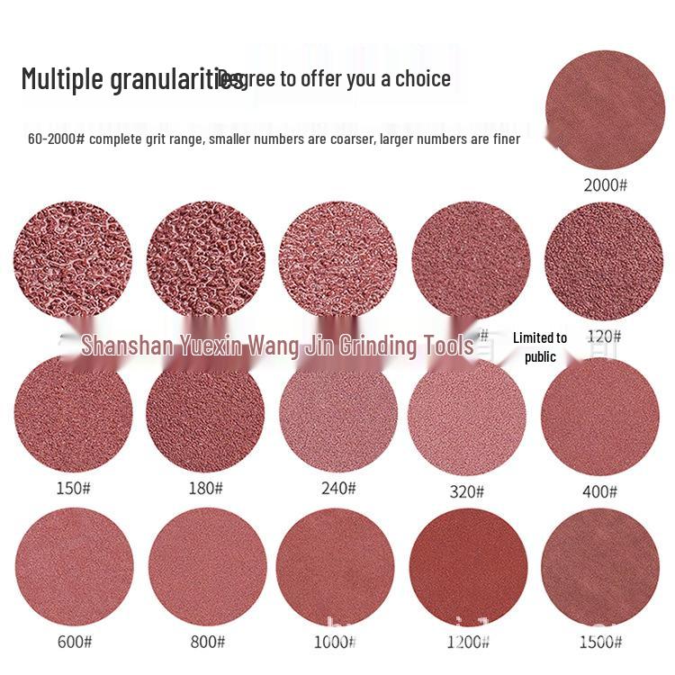 7" Flocked Self-Adhesive Sandpaper, 180mm Round for Wall Putty Sanding
