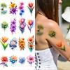 9 stuks Tijdelijke Tatoeages Waterdicht Langdurig Body Stickers Roze Bloemen Oranje Bloemen Rode Rozen Voor Meisjes Dames Schouders