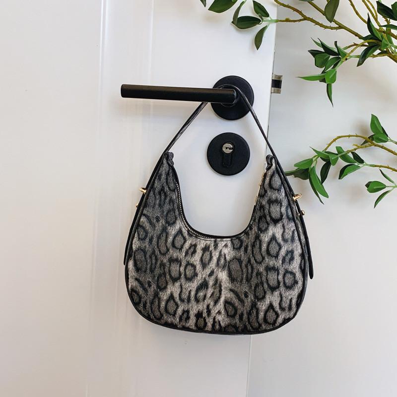 Trendy New Moon Bag For Women In Gray Brown And Blue Stylish Pu Material Perfect For Daily Use