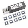 10-pack Fyrkantiga Hårdmetallskär för Trä svarv Vändverktyg 15mm x 15mm x 2 5mm med 30 graders skärvinkel