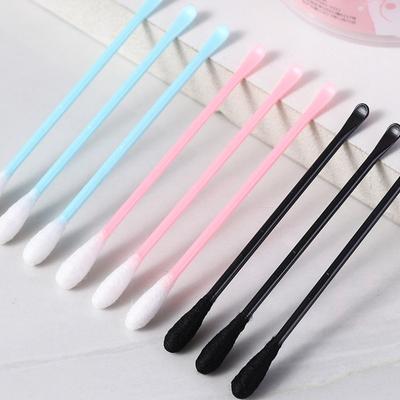 100Pcs Dual-Head 2-In-1 Cotton Swabs Ear Cleaning Make Up Remover Pads Soft Bristle Ear Scoops for Safe Ear Care Gifts