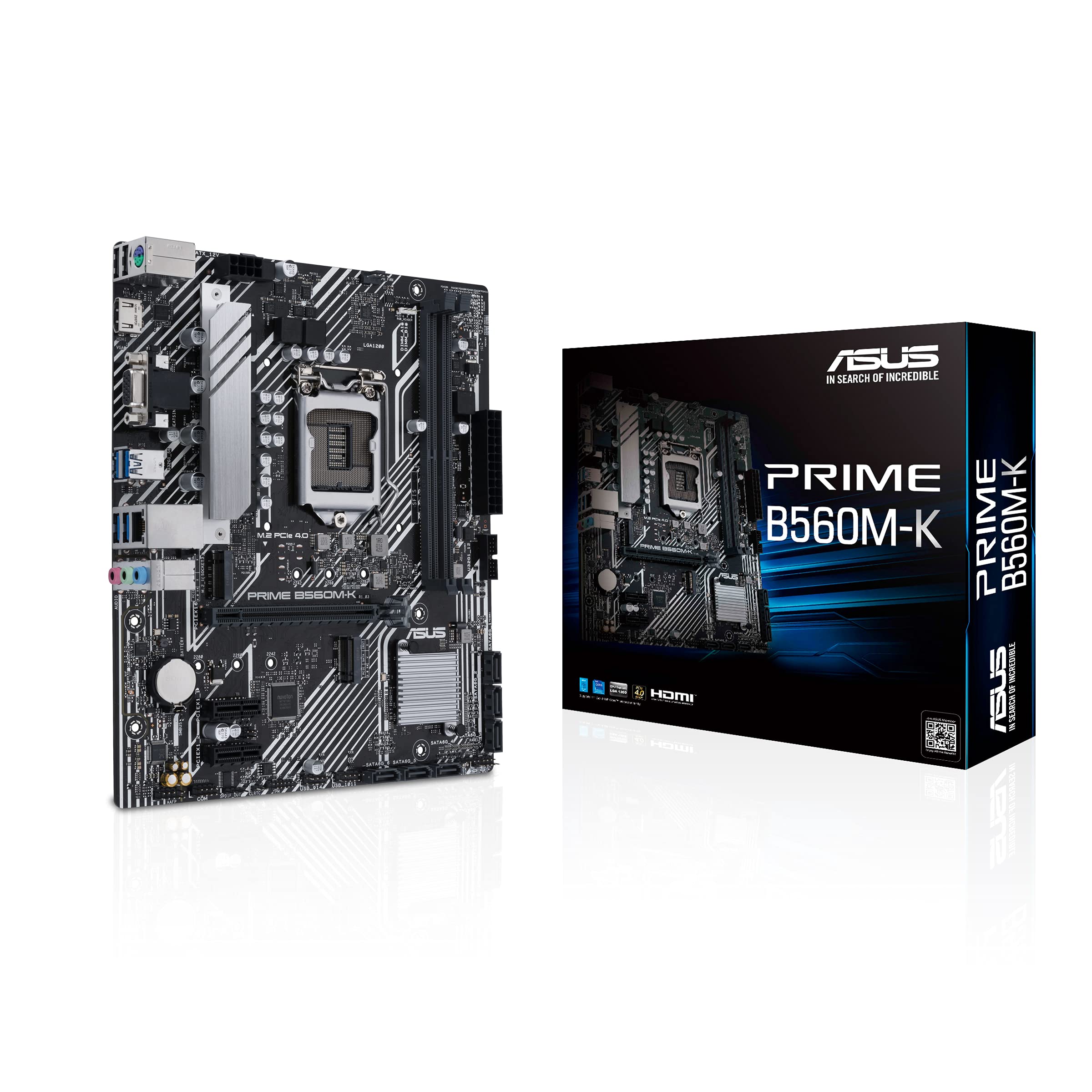 

Материнська плата типу micro ATX, сумісна з ЦП покоління ASUS INTEL, чіпсет B560, офіційний дистриб’ютор PRIME 10/11 (LGA1200) B560M-K [Вітчизняний товар]