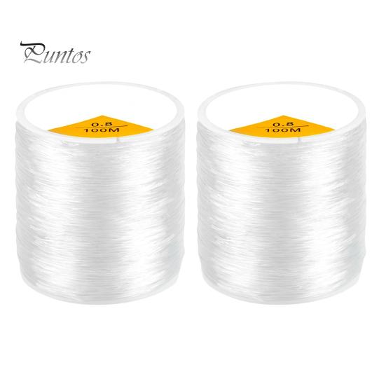 

2 рулона эластичного шнура, прозрачная эластичная нить для браслета, износостойкий эластичный шнур для самостоятельного изготовления бисера для изготовления ювелирных изделий прозрачный