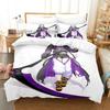 Hololive Neko Mata Okayu Bedding Set Single Twin Full Queen King Size Bed Set Aldult Kid Bedroom Duvetcover Sets 3D Print Kawaii