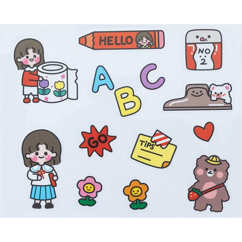 Kawaii Korean Cute Girl Stickers for Phone Cases, Stationery, DIY, Sealing, and Student Diaries