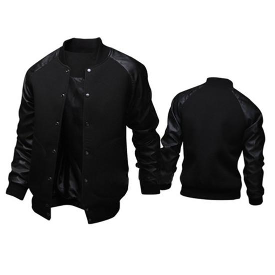 Cappotto da uomo con colletto alla coreana, colori a contrasto, tasche grandi, patchwork, giacca baseball casual per l'uso quotidiano