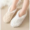 Chaussettes de sol, Peluche, Épaissies, Chaussettes chaudes, Pour femmes, Maison, Antidérapantes, Chauffe-pieds, Chaussettes en laine