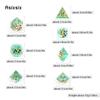 7 Pcs Green Skull Resin Golden Number Sharp Edge Dice Polyhedral Dice Suitable for Role-Playing RPG  Board Game Card Game