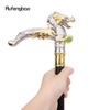 Golden White Dragon Scrambling Ball Fashion Walking Stick Decorative Cospaly Vintage Party Fashionable Walking Cane Crosier 93cm