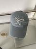Wind sweet embroidery bow baseball cap children spring and summer versatile sunshade sunscreen cap