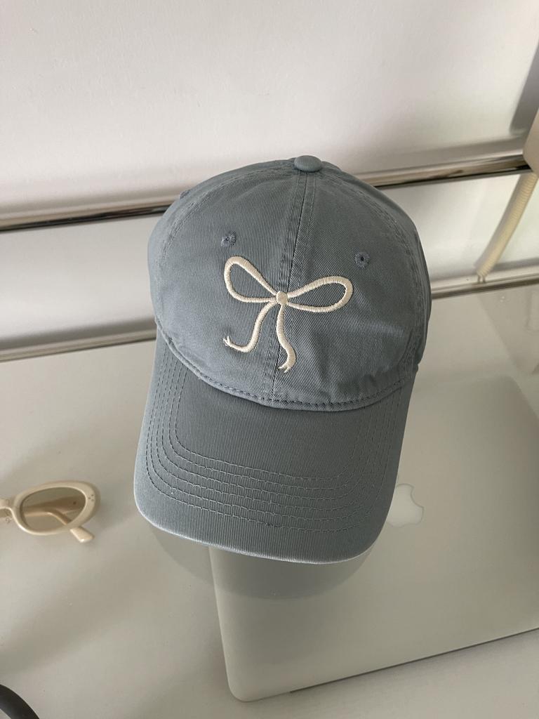Wind sweet embroidery bow baseball cap children spring and summer versatile sunshade sunscreen cap
