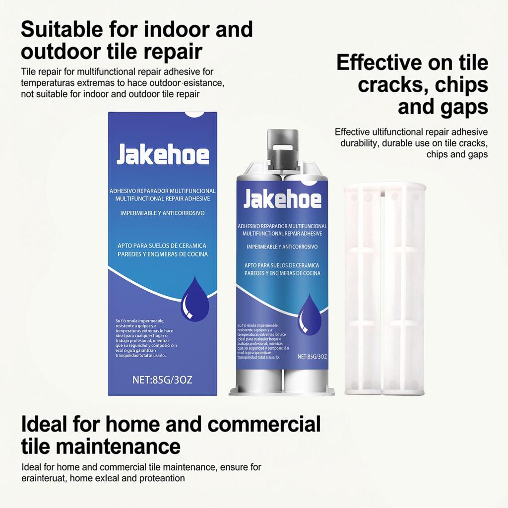 Jakehoe Tile Grout - Tile and Marble Joint Repair/Tile Repair Adhesive - Suitable for Indoor and Outdoor Use