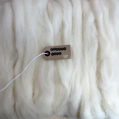 100g Cream White Needle Felting Wool Felting Wool Tops Roving Spinning Weaving
