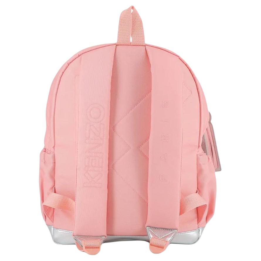 Kenzo Logo Floral Pattern Print Backpack Kids Backpack Pink K61223