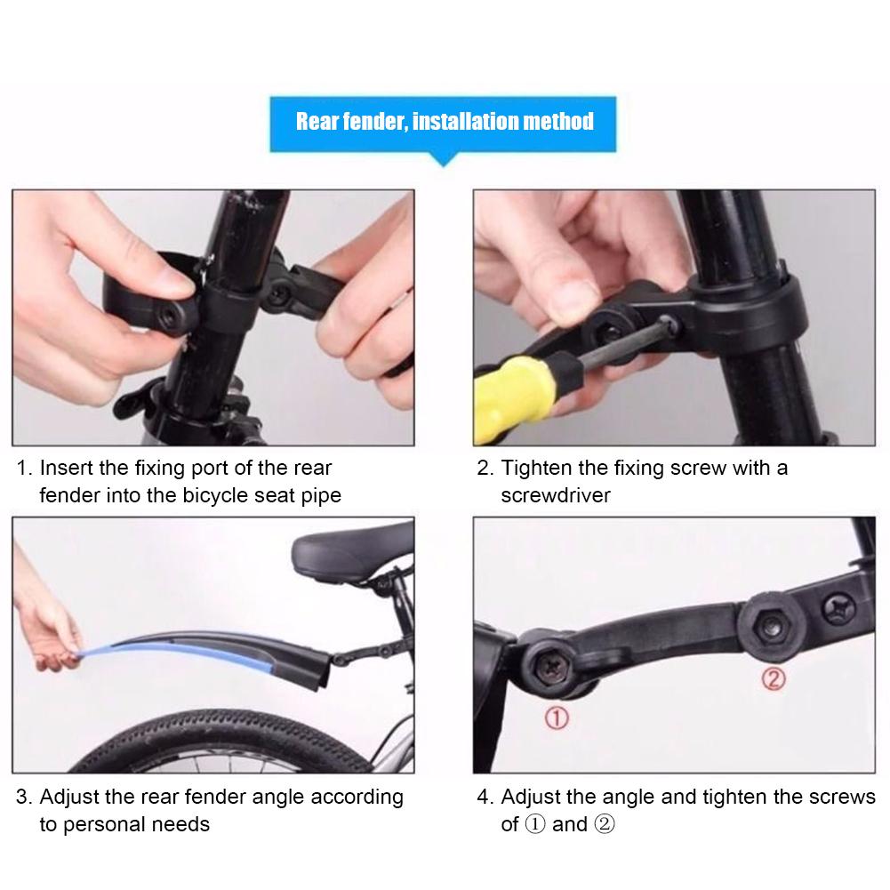 2pcs Adjustable Mountain Bike Mudguard Front Rear Fenders Bicycle Accessories