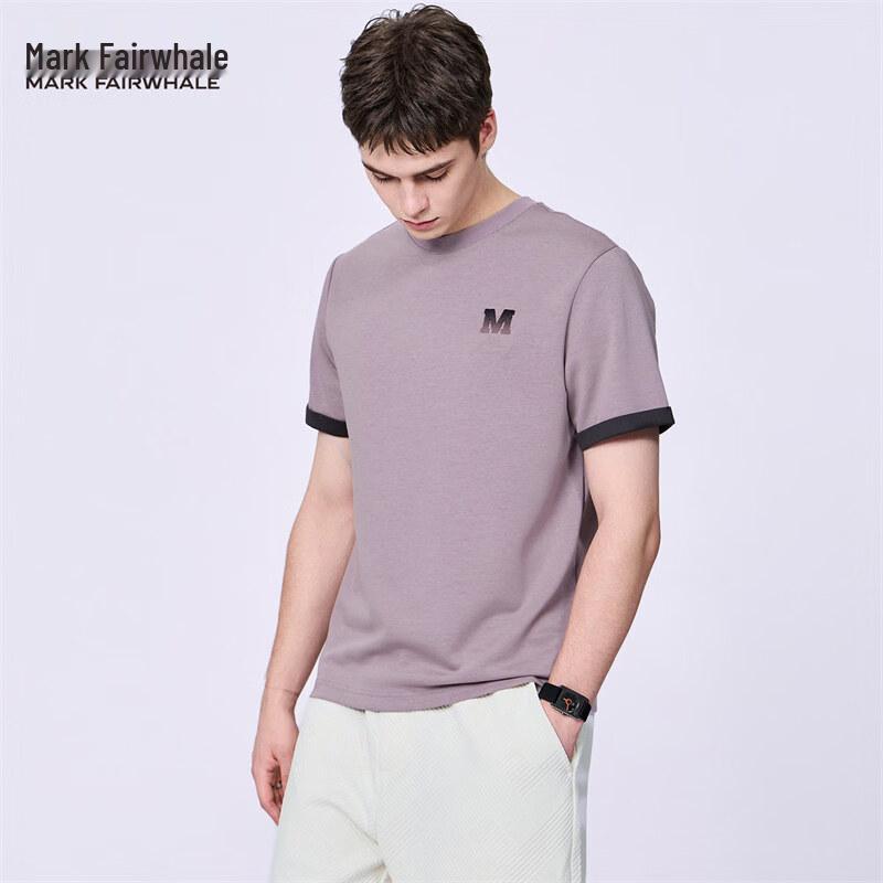 Mark Fairwhale Men s Flocking Embroidery Round Neck T-Shirt M